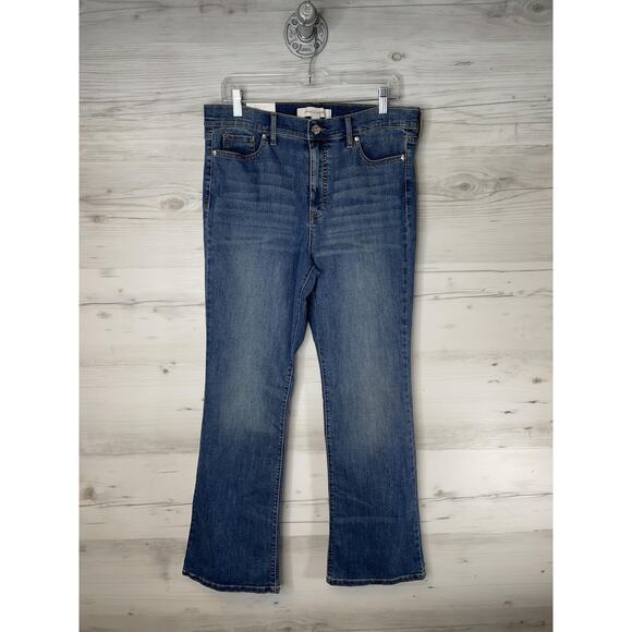 Vintage X America Bootcut Jeans Womens 14 Blue Stretch Denim Mid Rise 5 Pocket - Picture 1 of 14